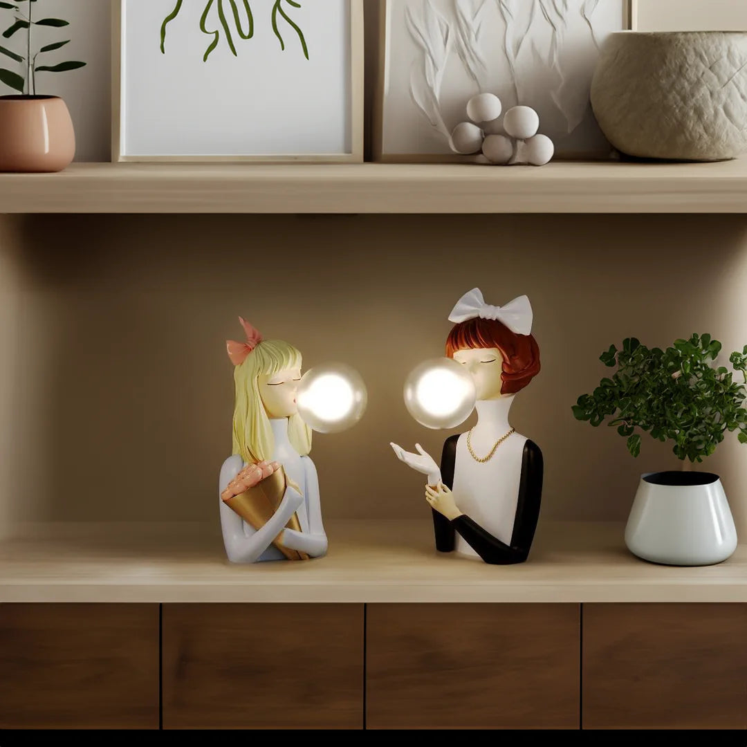 Parisian Bubble Girls - Clear Glass