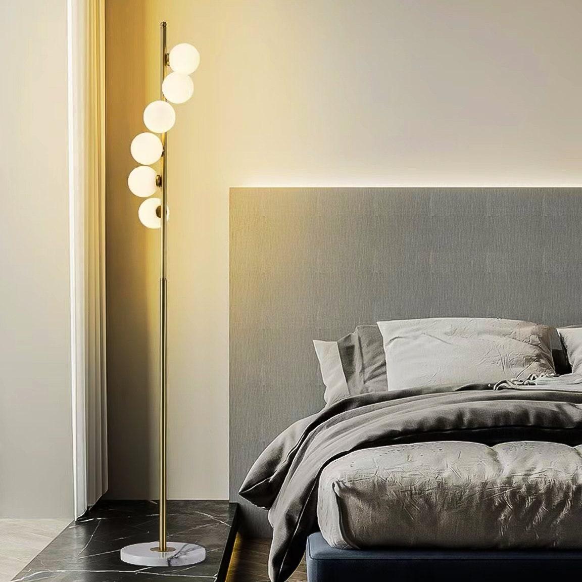 6-Bulb Golden Floor Lamp - Casa Di Lumo