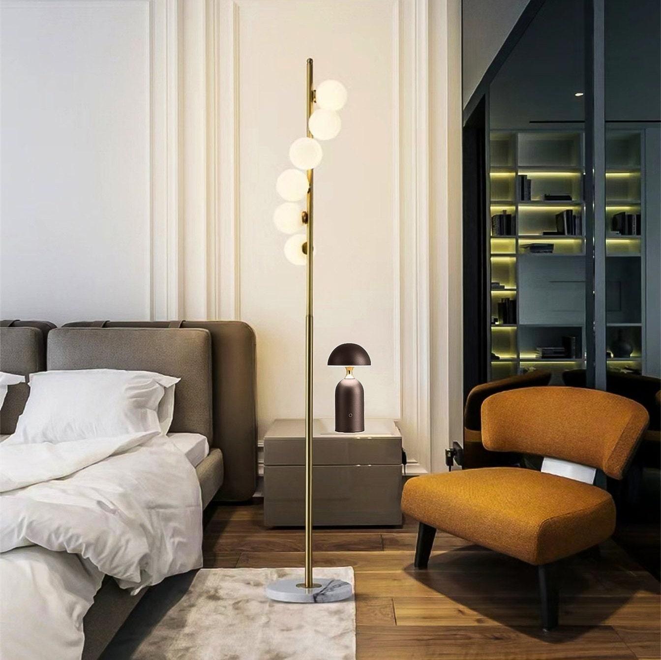 6-Bulb Golden Floor Lamp - Casa Di Lumo