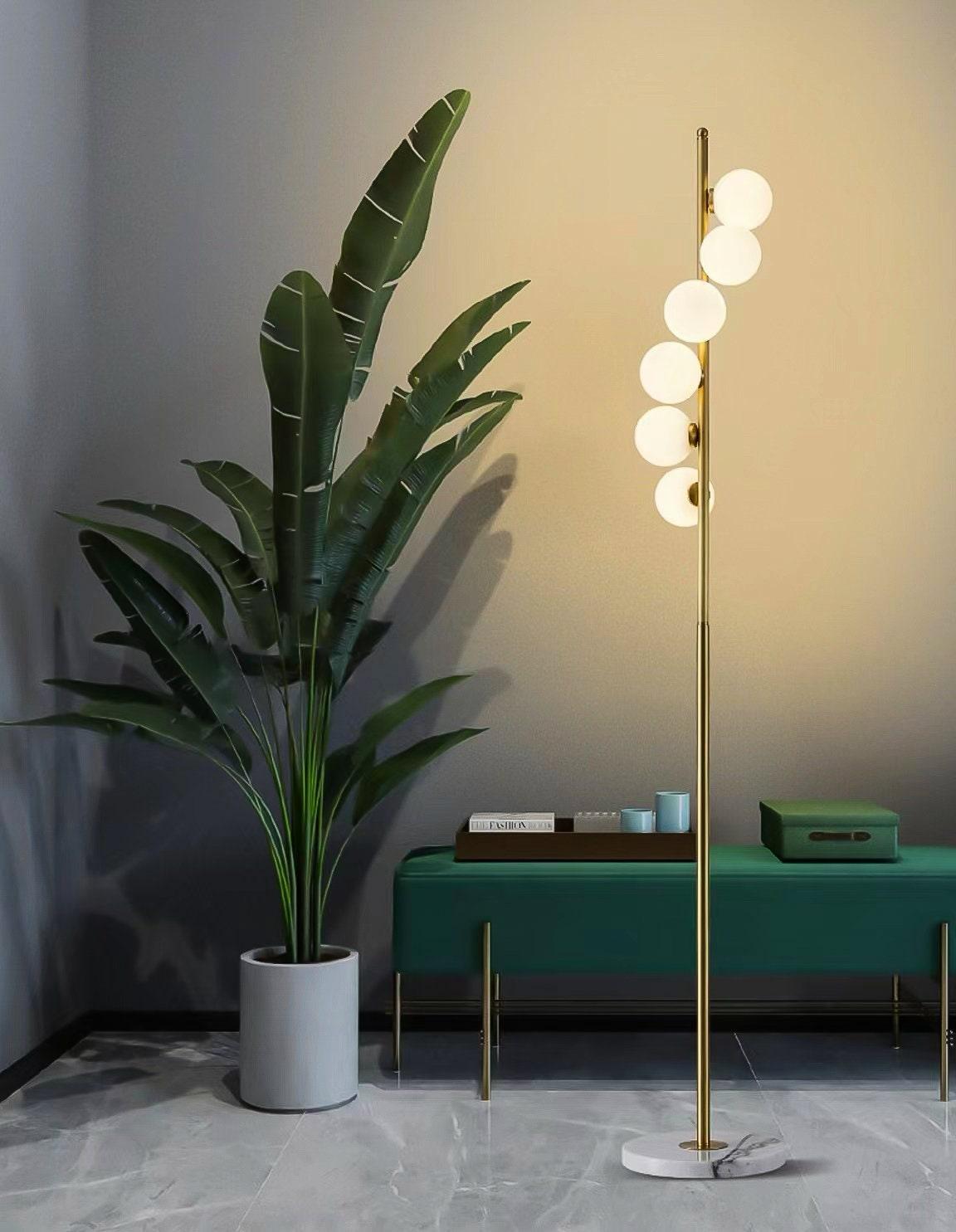 6-Bulb Golden Floor Lamp - Casa Di Lumo
