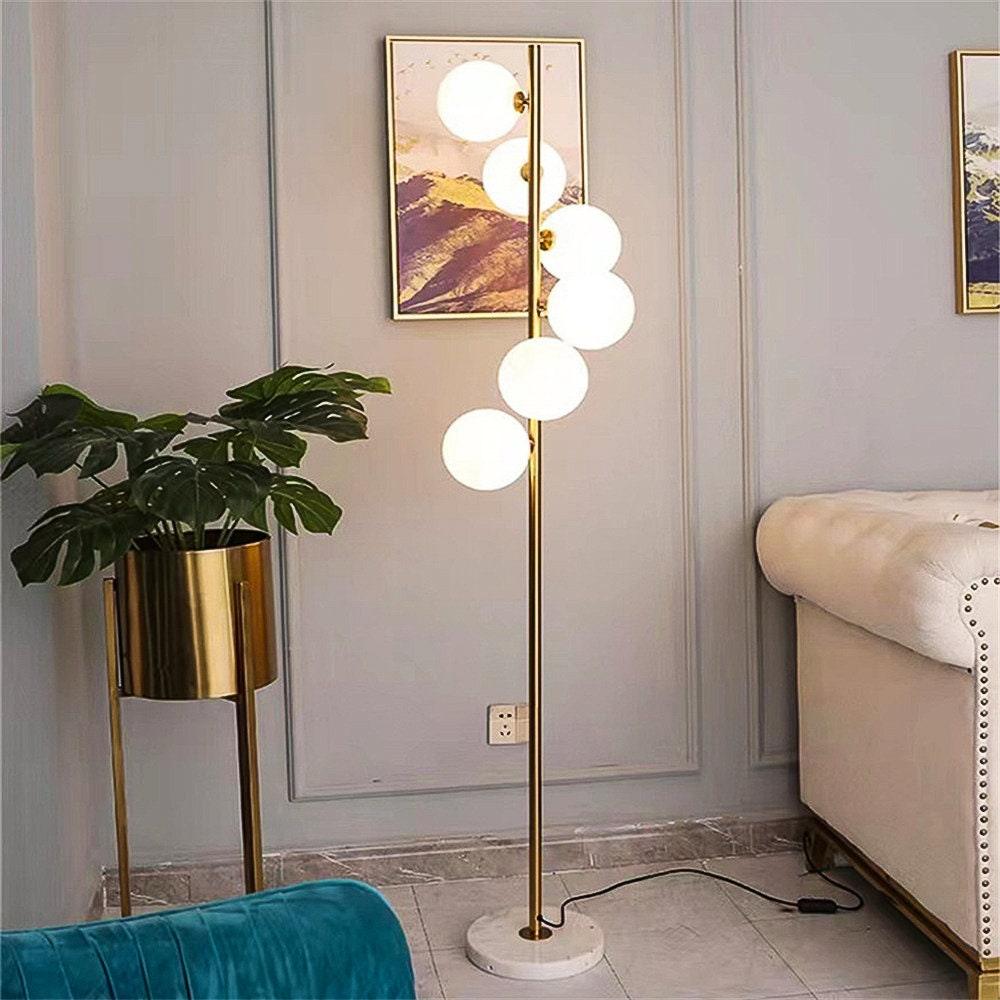6-Bulb Golden Floor Lamp - Casa Di Lumo