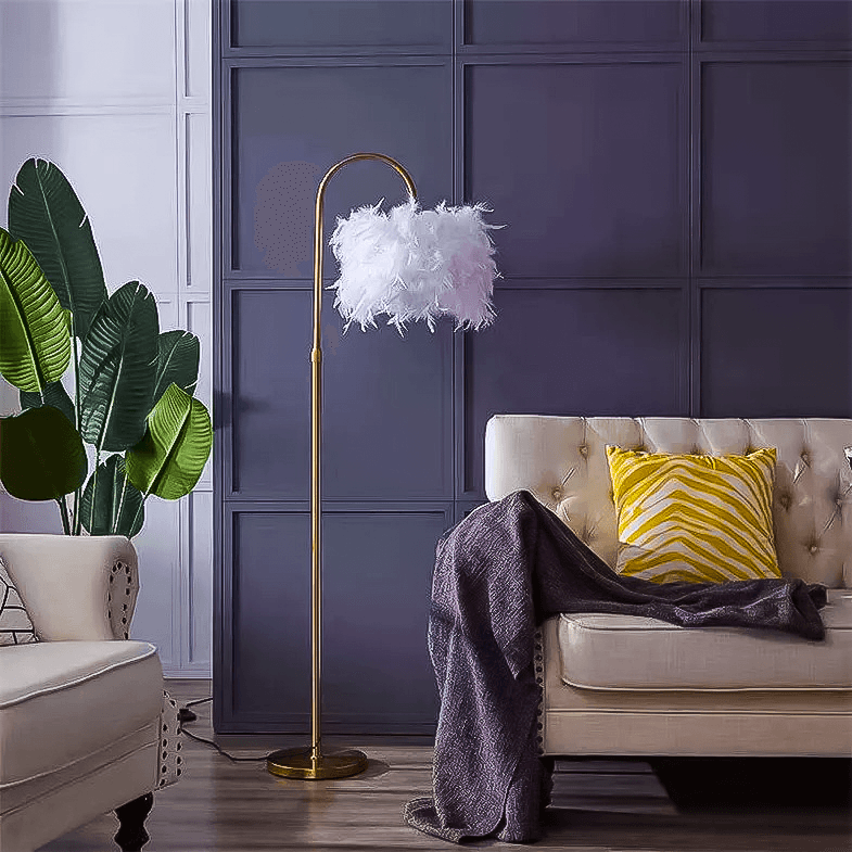 Feather Floor Lamp - Casa Di Lumo