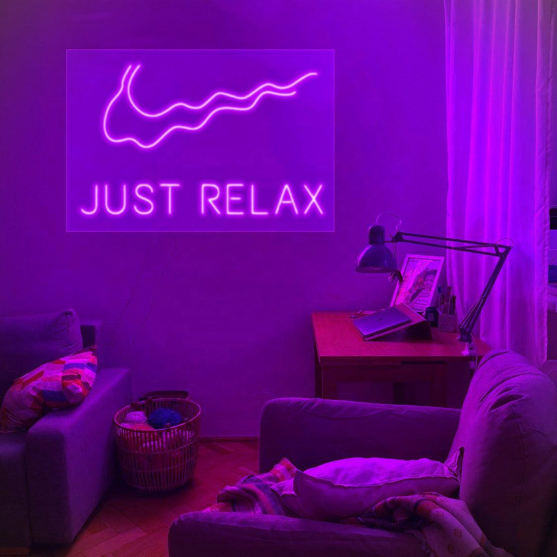 'Just Relax' LED Neon Sign - Casa Di Lumo