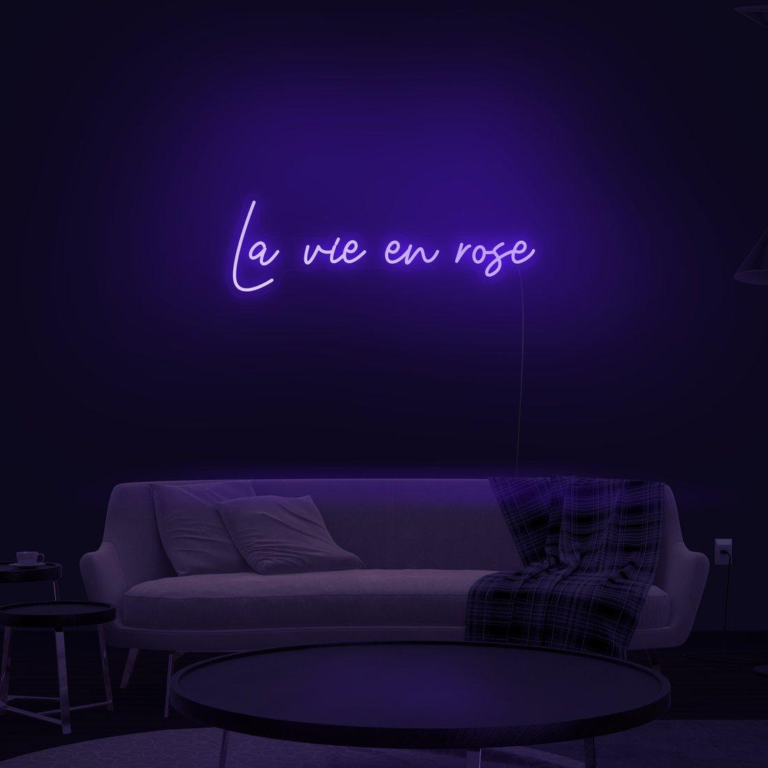 'La Vie En Rose' LED Neon Sign - Casa Di Lumo