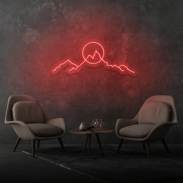 'Mountain Sunset' LED Neon Sign - Casa Di Lumo