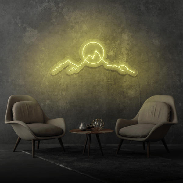'Mountain Sunset' LED Neon Sign - Casa Di Lumo
