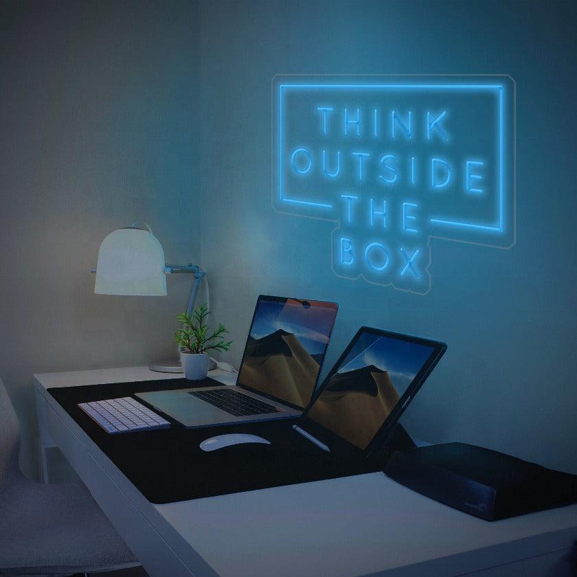 'Think Outside The Box' LED Neon Sign - Casa Di Lumo