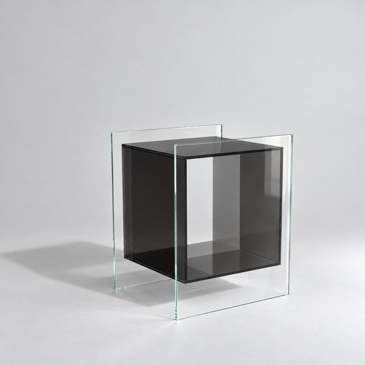 Carter Side Table in Cool Black, studio shot
