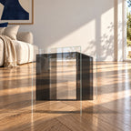 Cool Black Carter Side Table from floor level