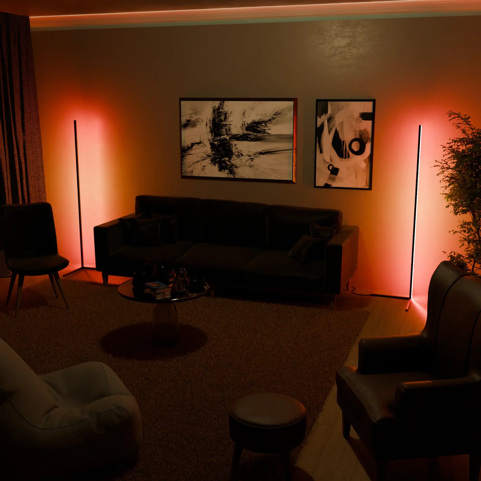 Apōllō Floor Lamp — Amber scene