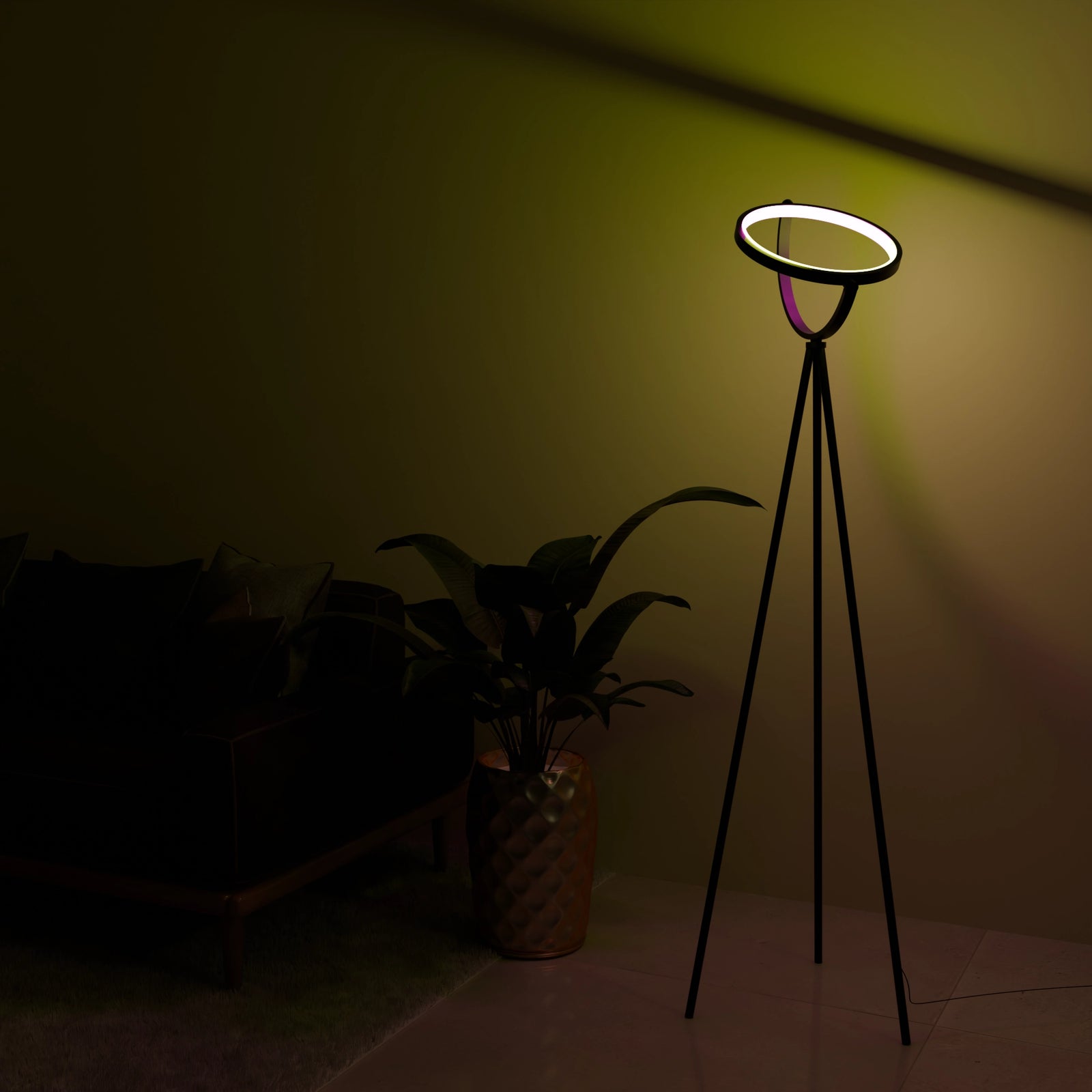 Halo Floor Lamp — Green scene