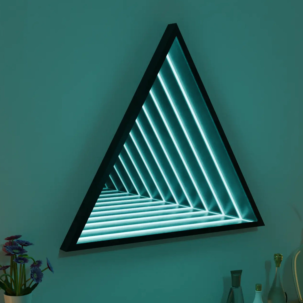 Triangle LED Infinity Mirror | RGB Wall Light — Casa Di Lumo
