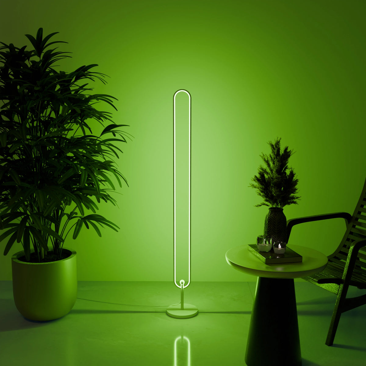 Infinity Floor Lamp — Green scene