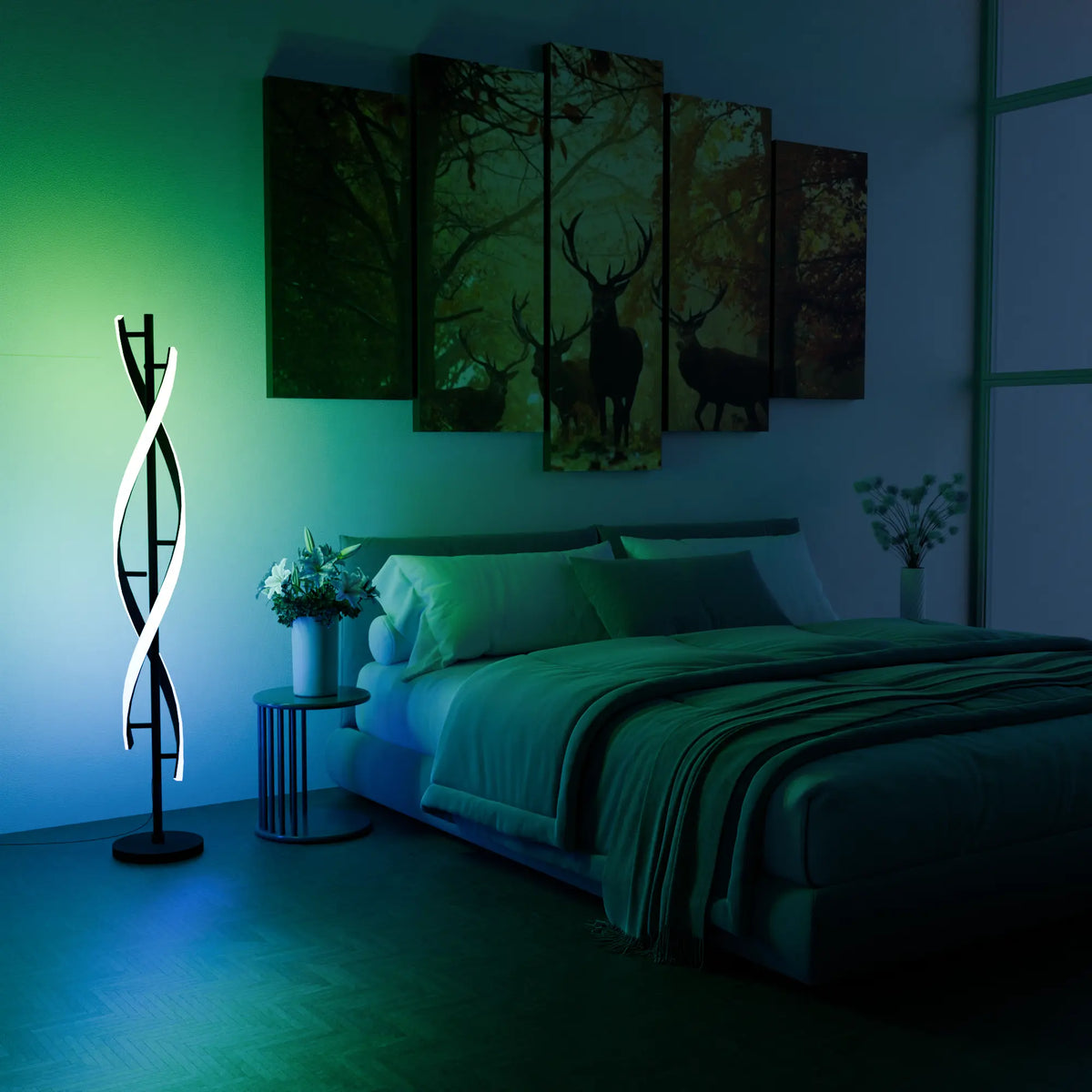 Genix Floor Lamp — Green scene