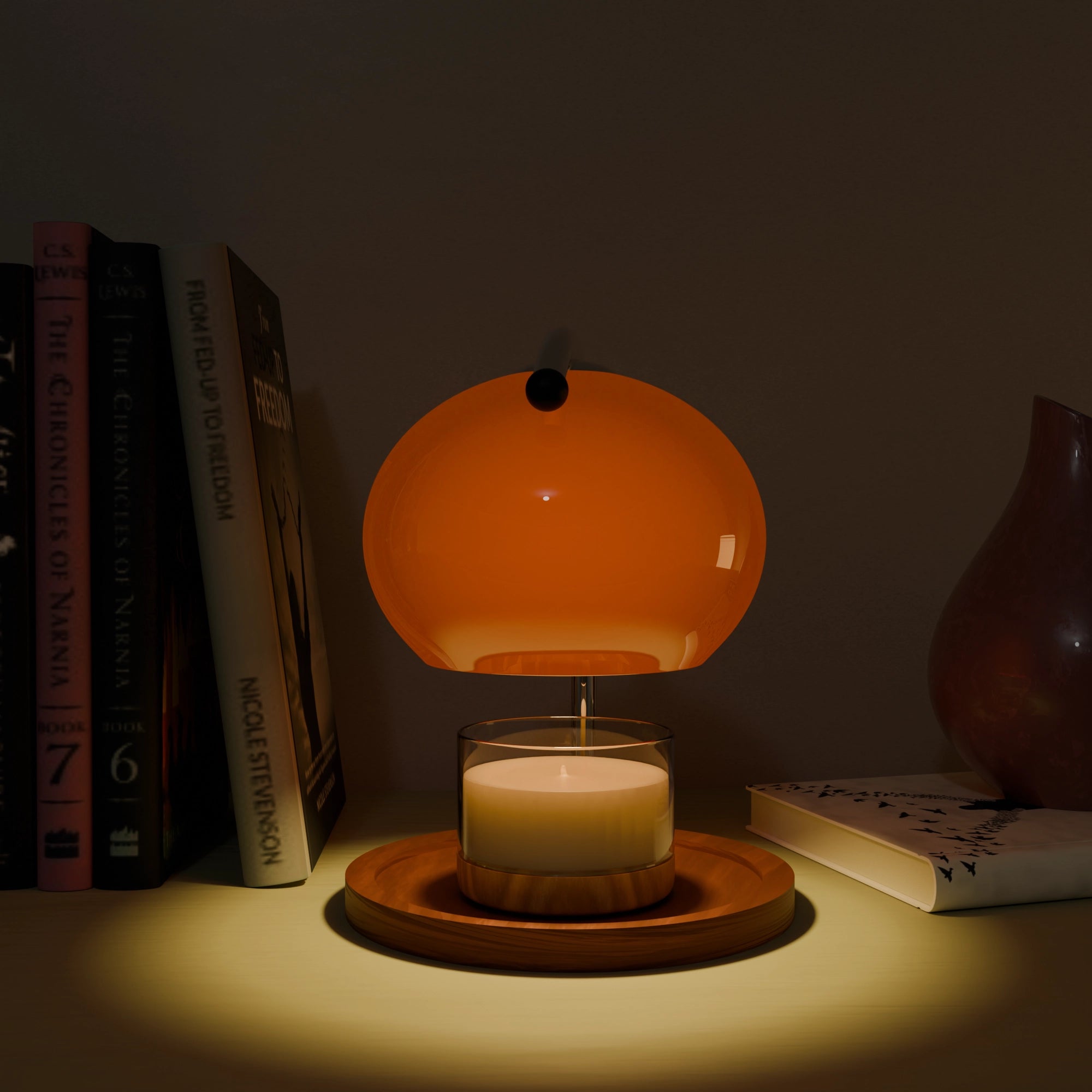 Tangerine Retro Candle Warmer