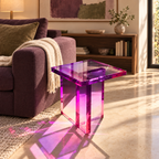 Ella End Table in Rich Purple, in a home interior