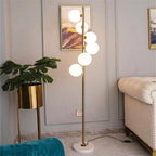 6-Bulb Golden Floor Lamp - Casa Di Lumo