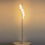 6-Bulb Golden Floor Lamp - Casa Di Lumo
