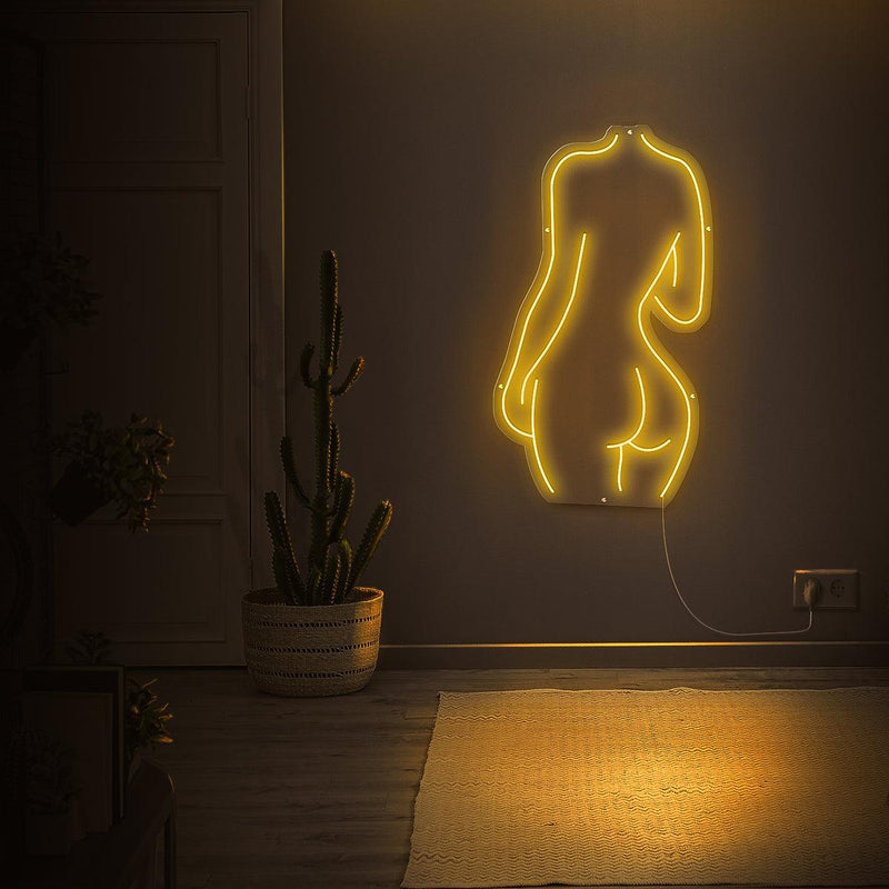 Female Silhouette Neon Sign — Woman LED Wall Art