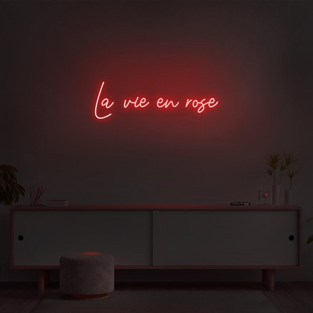'La Vie En Rose' LED Neon Sign - Casa Di Lumo