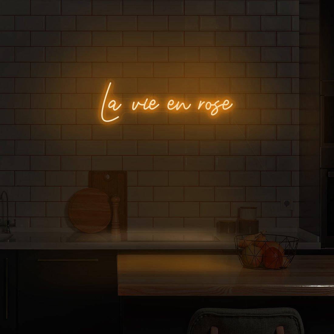 'La Vie En Rose' LED Neon Sign - Casa Di Lumo
