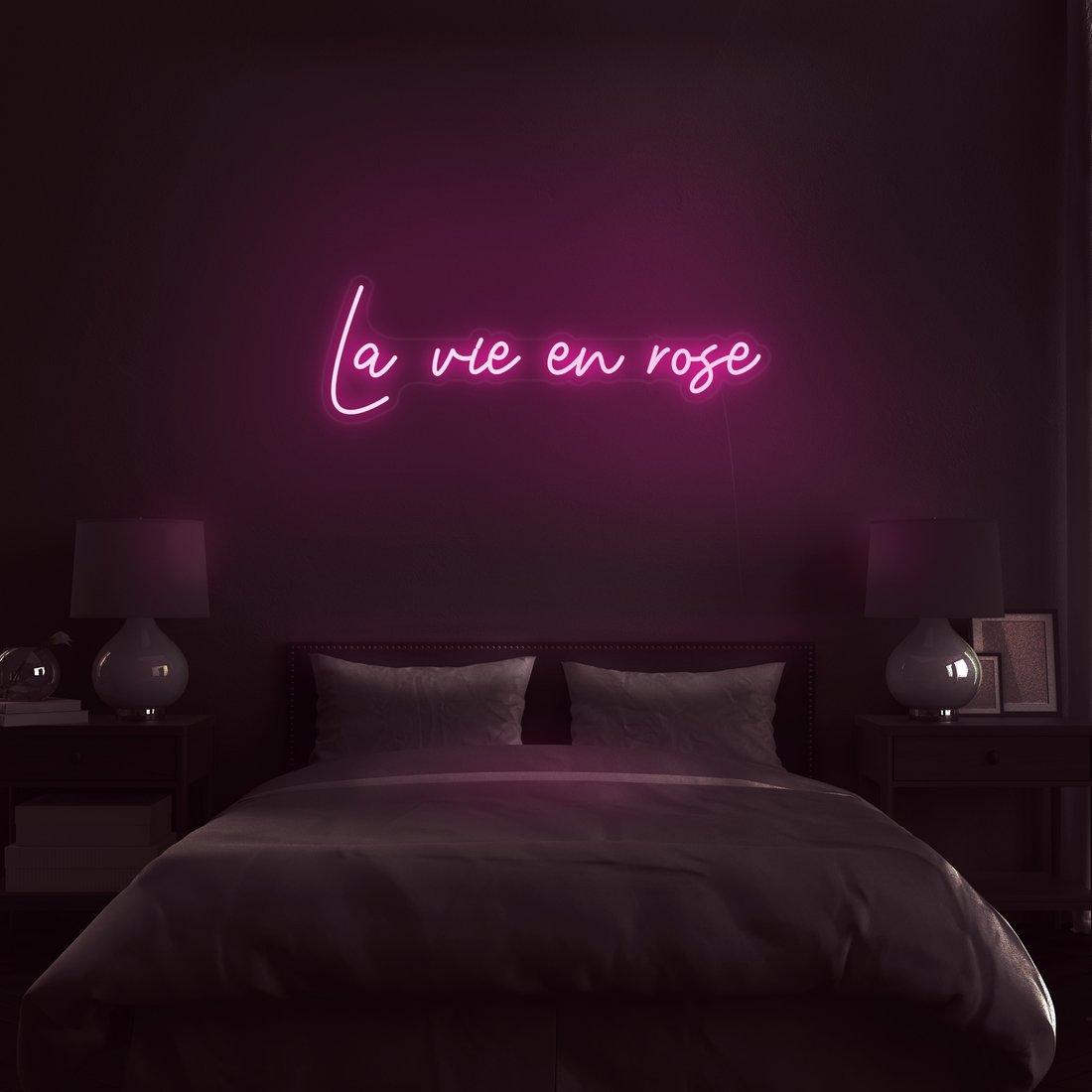 'La Vie En Rose' LED Neon Sign - Casa Di Lumo