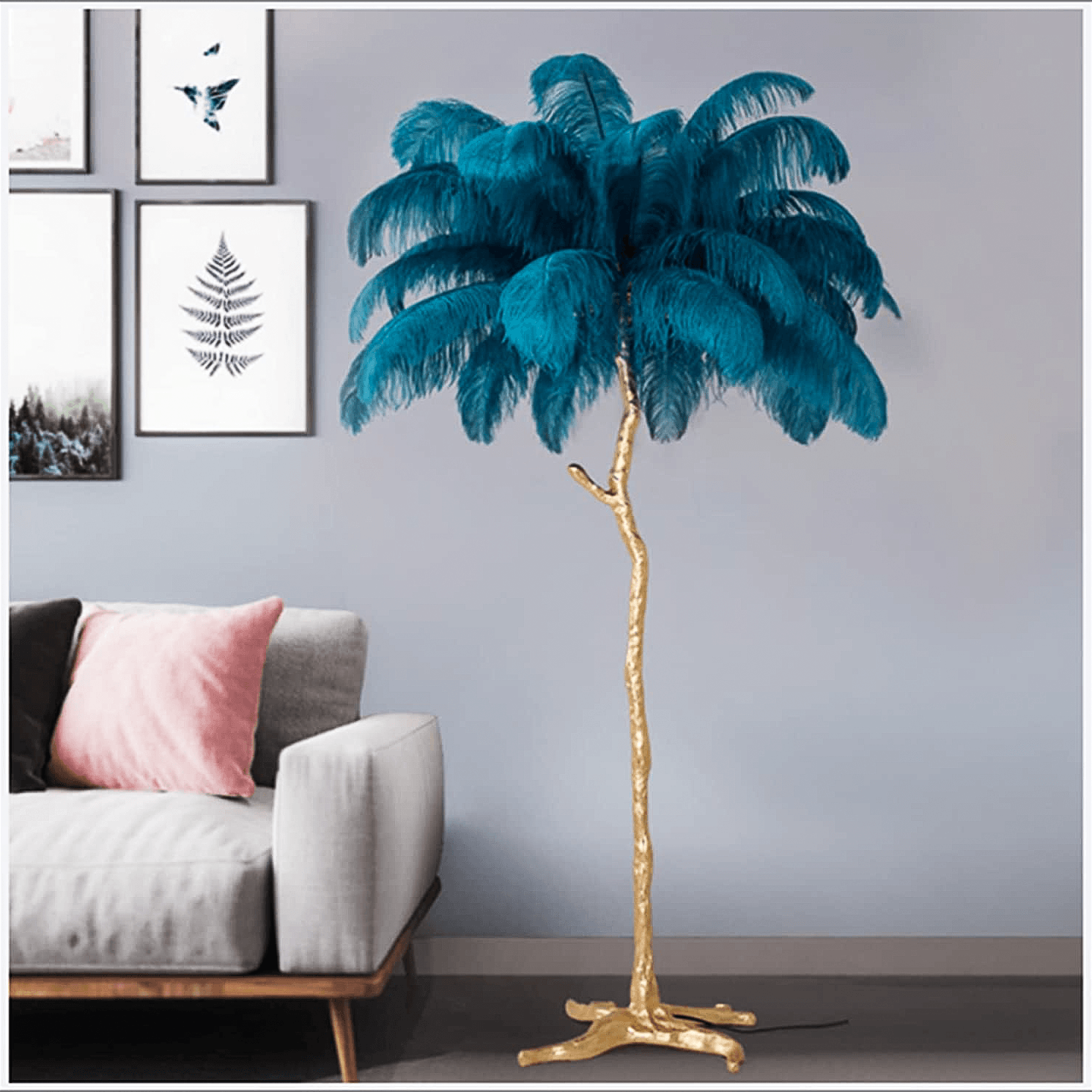 Ostrich Feather Floor Lamp – Articture